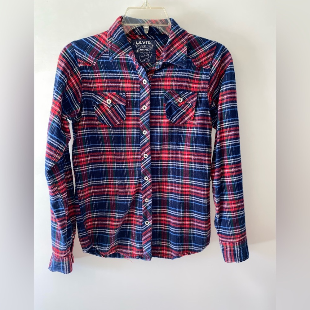 Levi's Shirts & Tops | Girl's
Flannel | Color: red blue green | size 12/14